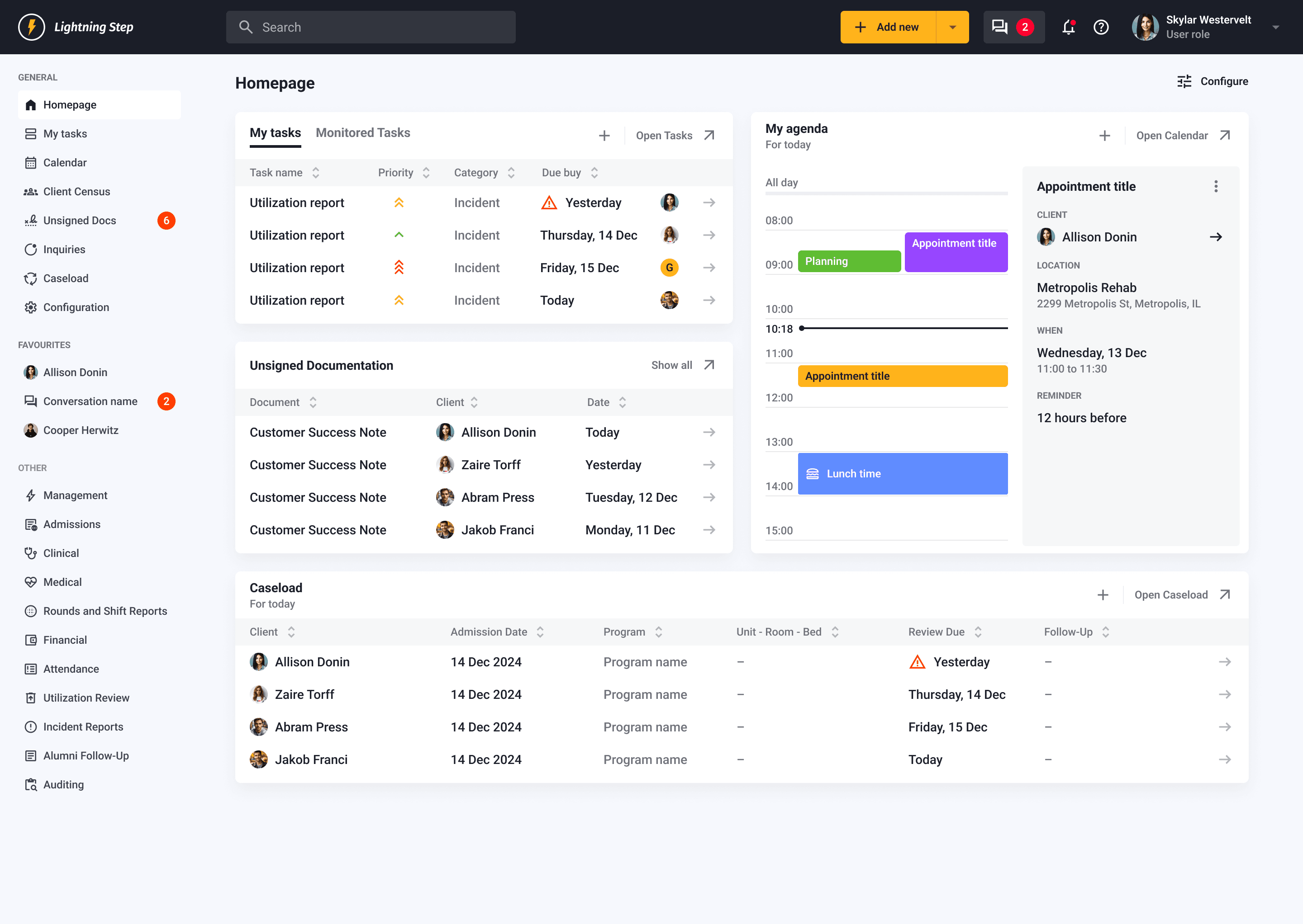 Lightning Step Homepage